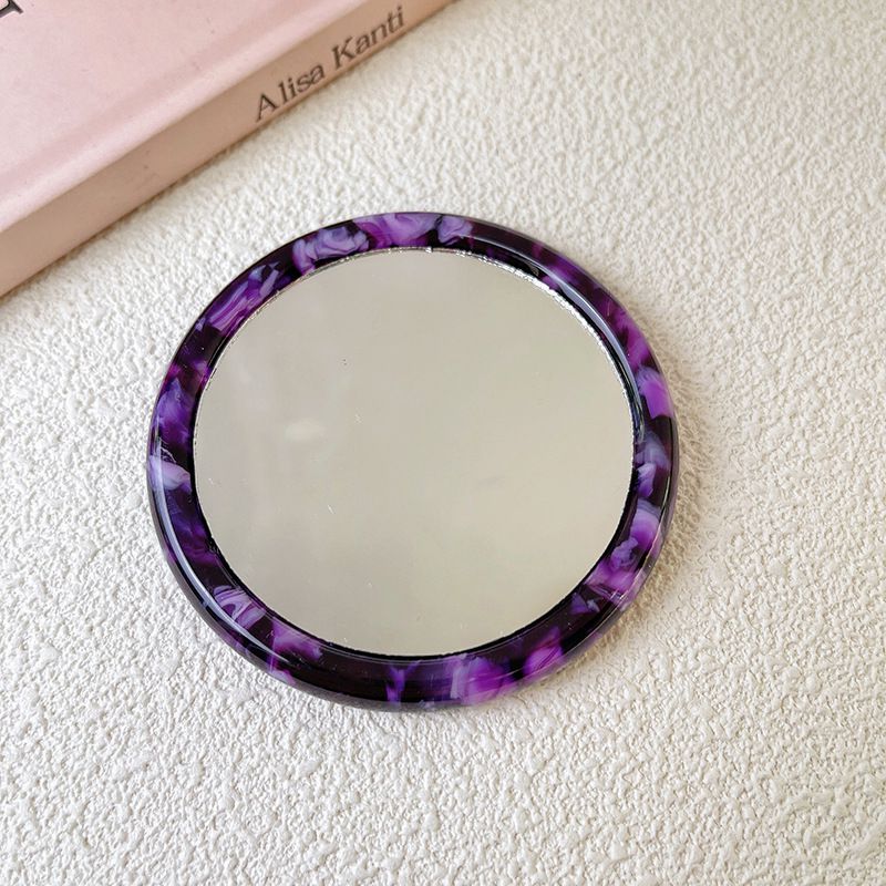 Fashion 1#purple Acetate Round Mirror