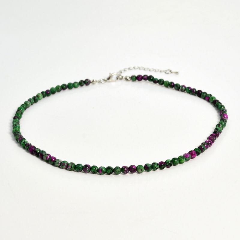 Fashion Red Green Stone Colorful Tourmaline Beaded Necklace