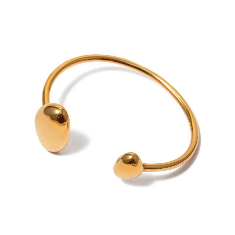 Fashion Gold Stainless Steel Geometric Open Bracelet