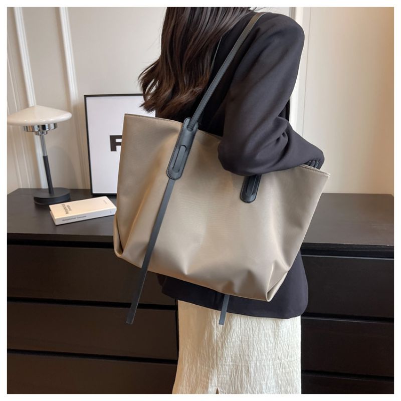 Fashion Khaki Oxford Cloth Large Capacity Shoulder Bag