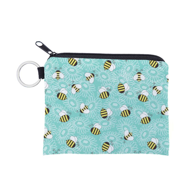 Fashion Bee Polyester Printed Large Capacity Coin Purse