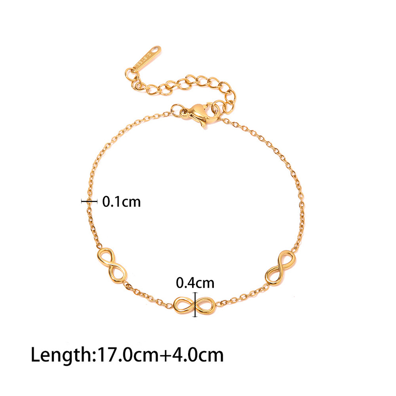 Fashion Bracelet Stainless Steel Geometric Symbol Chain Bracelet
