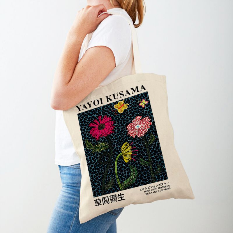 Fashion F Canvas Printed Large Capacity Shoulder Bag