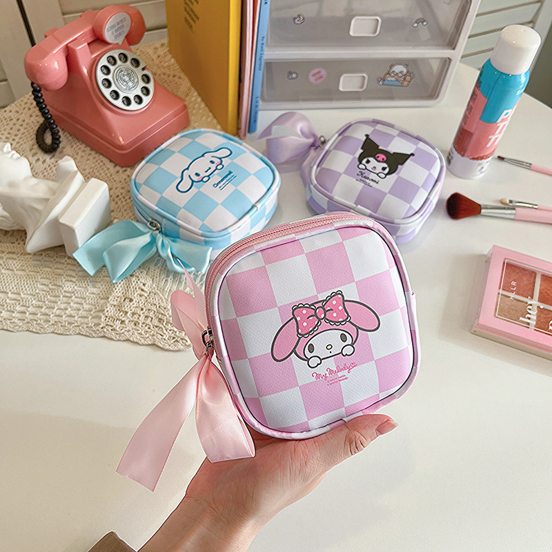 Fashion Melody-pink Pu Cartoon Waterproof Large Capacity Storage Bag