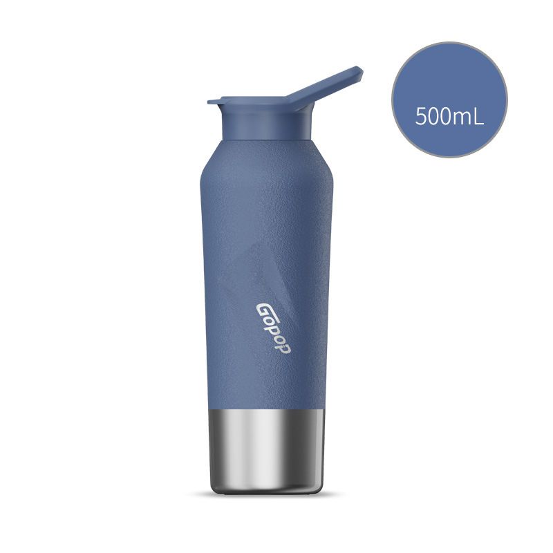 Fashion Blue Stainless Steel Large Capacity Thermos Cup