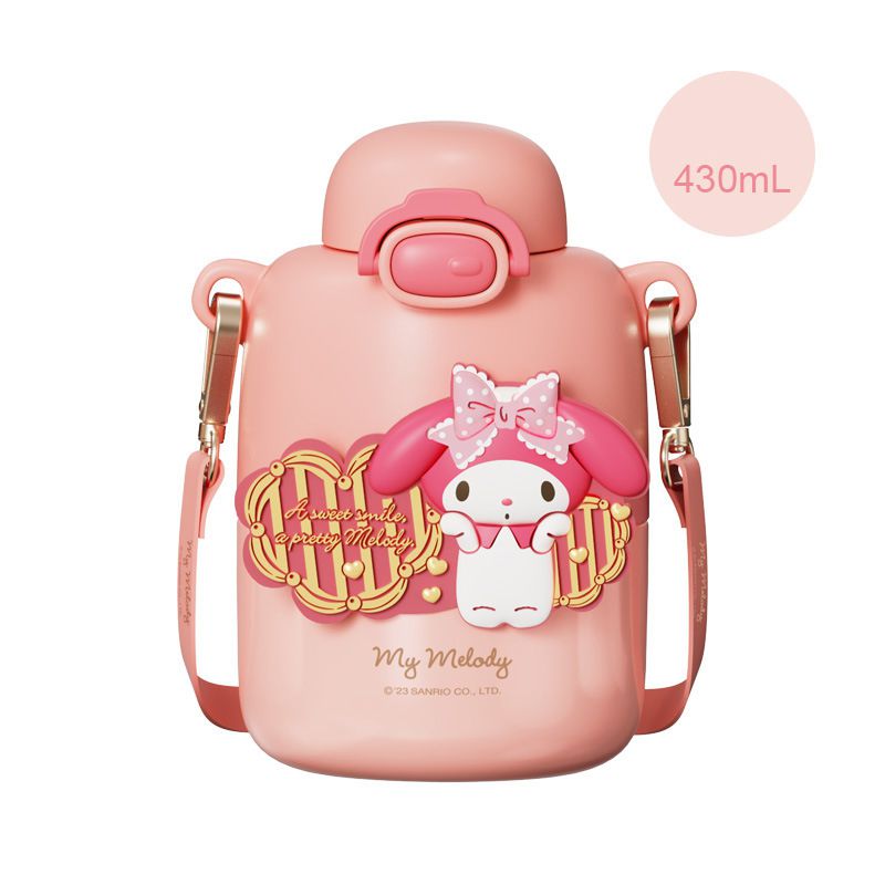 Fashion Pink-melody Stainless Steel Cartoon Large Capacity Thermos Cup