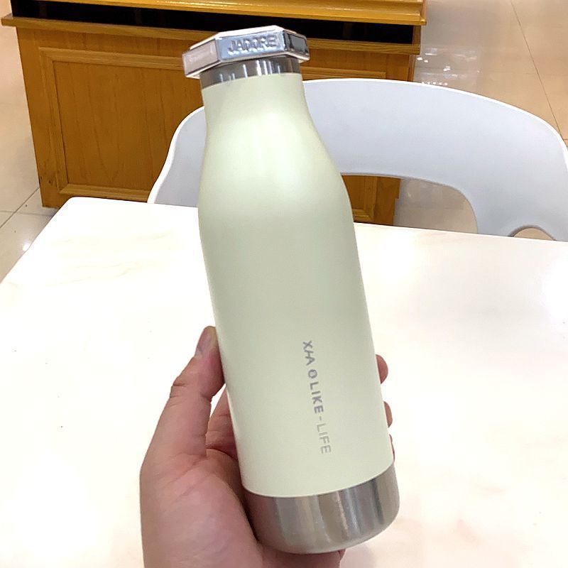 Fashion Pearl White 370ml Stainless Steel Large Capacity Thermos Cup
