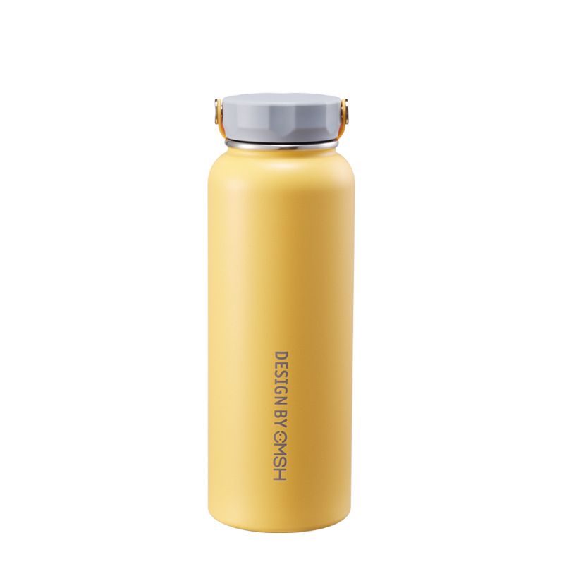 Fashion 0304 Yellow 1150ml Stainless Steel Large Capacity Thermos Cup