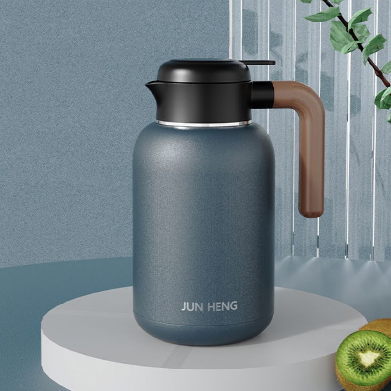 Fashion Retro Blue [smart Model] Stainless Steel Large Capacity Thermal Kettle