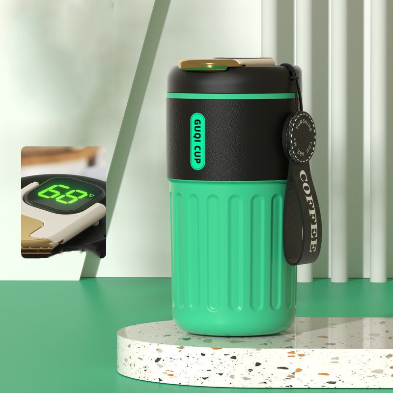 Fashion Green Stainless Steel Large Capacity Thermos Cup