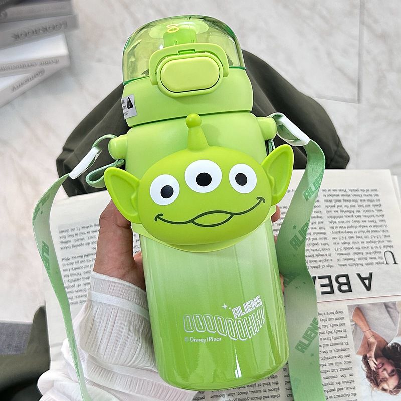 Fashion Disney Dudu Thermos Cup 460ml-green Three-eyed Boy Stainless Steel Large Capacity Thermos Cup