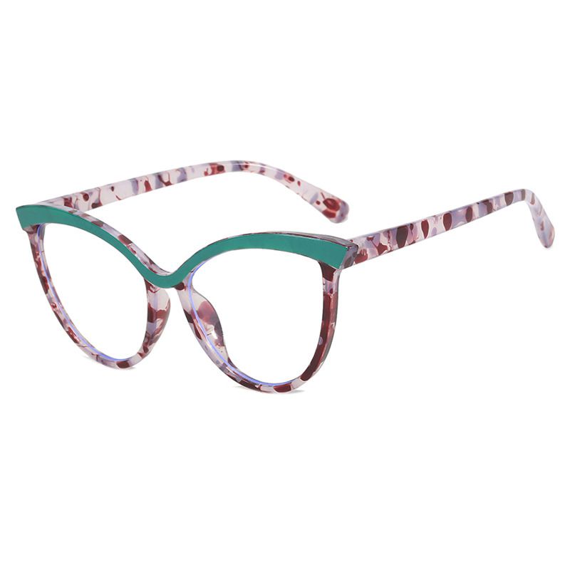 Fashion White Slices Of Bean Curd With Green Top And Bottom Pc Contrasting Large Frame Flat Mirror