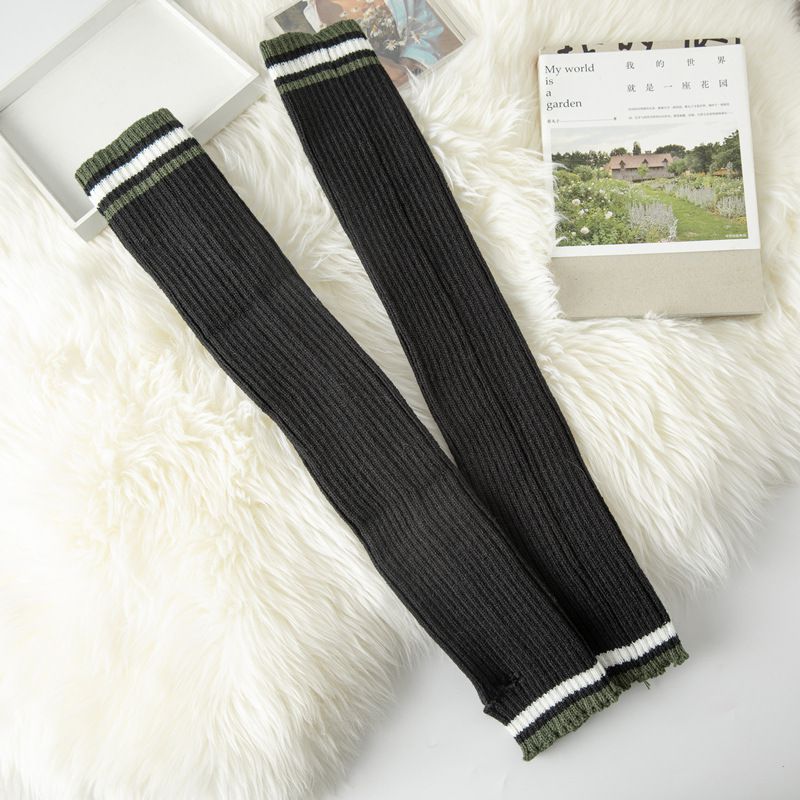 Fashion Black Striped Knitted Socks