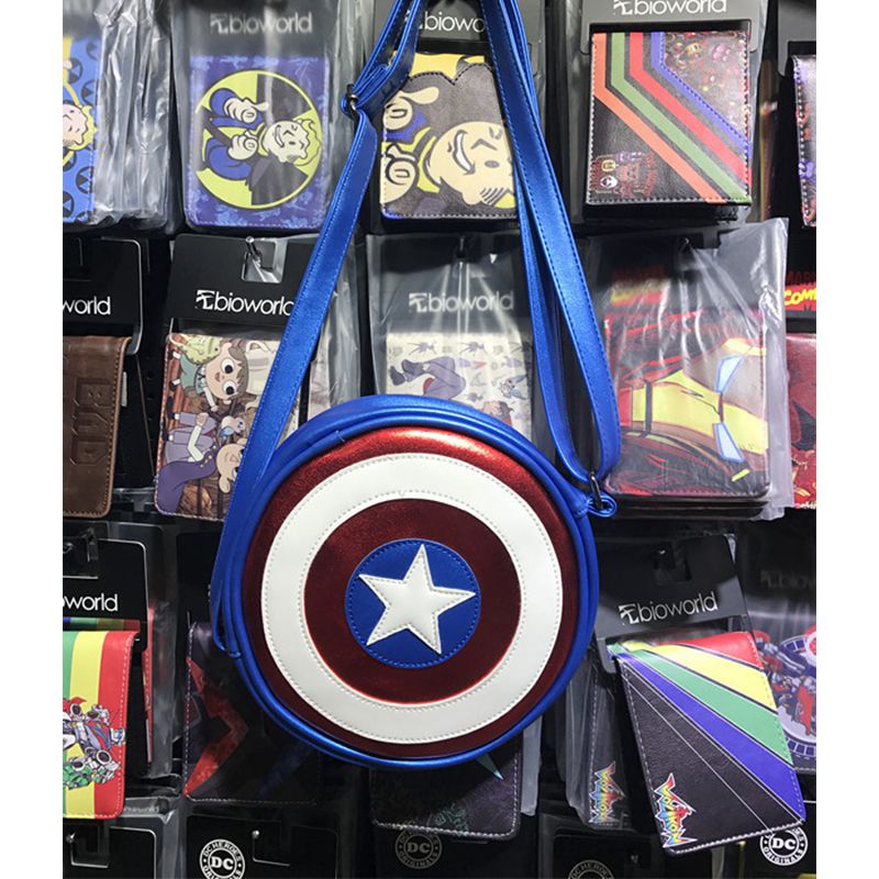 Fashion Captain America Pu Large Capacity Crossbody Bag