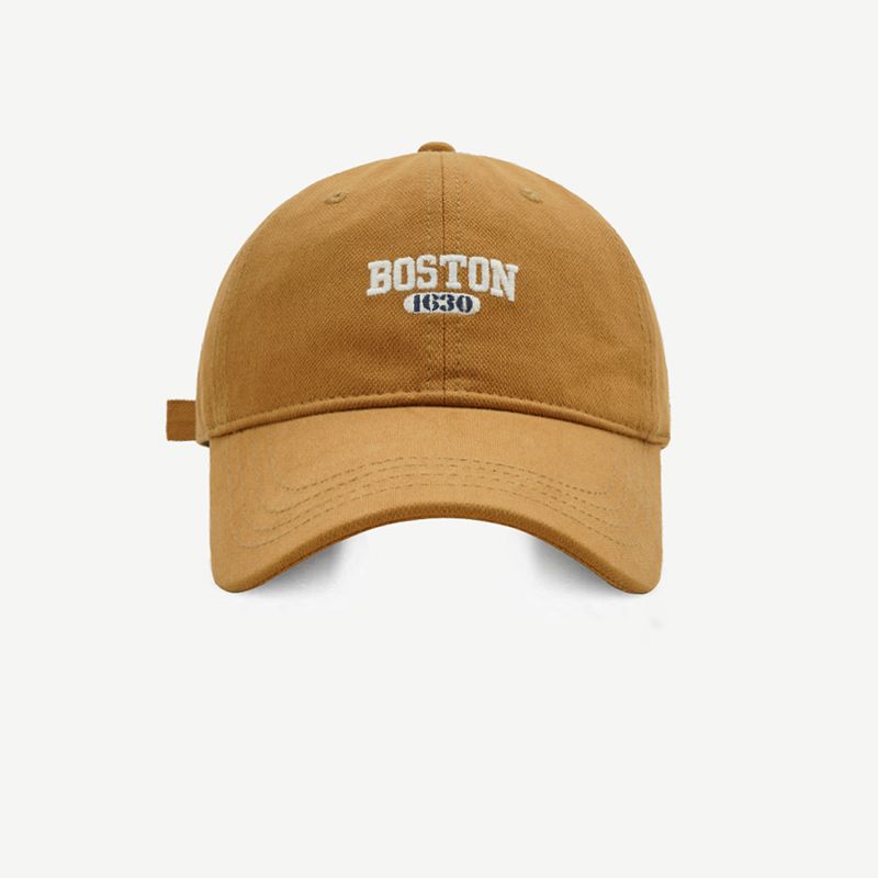Fashion Ginger Yellow Letter Embroidered Baseball Cap