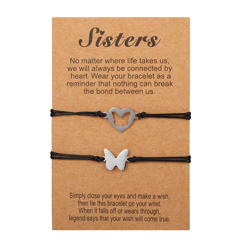 Fashion 4# Geometric Butterfly Bracelet Set