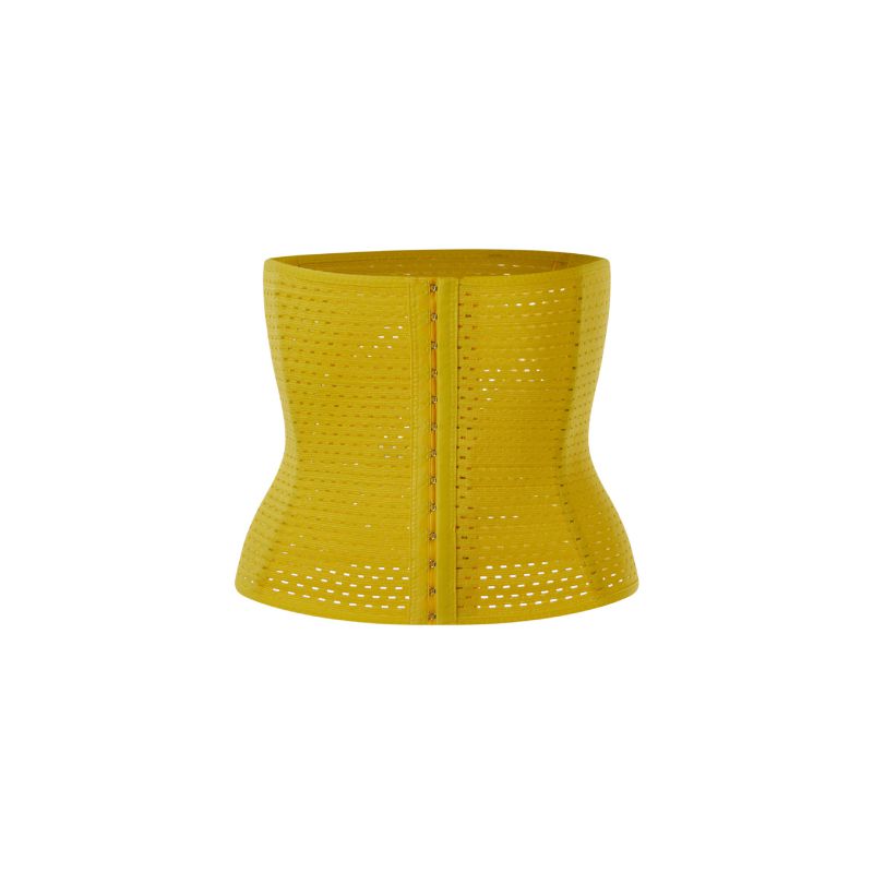 Fashion Yellow Polyester Hollow Waist And Abdominal Belt