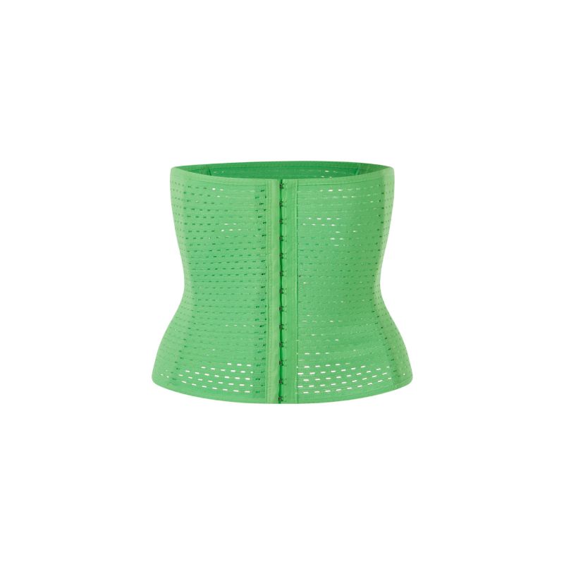 Fashion Green Polyester Hollow Waist And Abdominal Belt