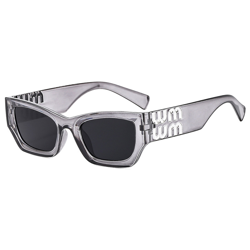 Fashion Translucent Gray Frame Gray Film Ac Square Frame Sunglasses