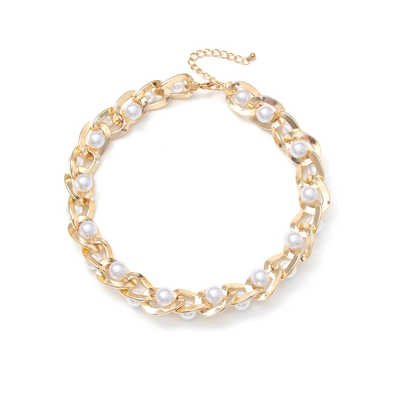 Fashion Gold Water Wave Pearl Necklace
