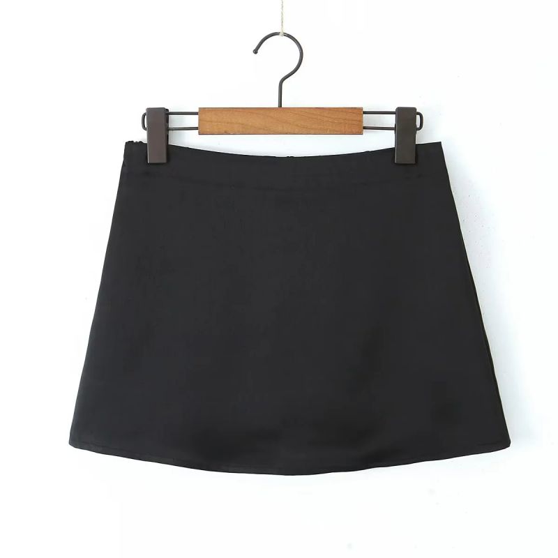 Fashion Black Polyester Silhouette Skirt