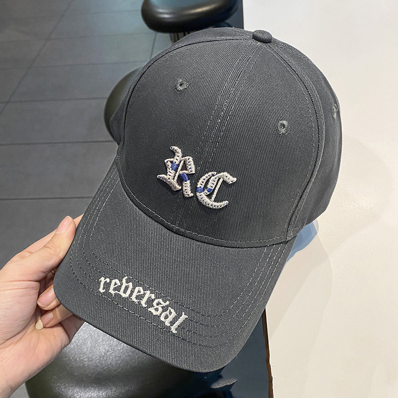 Fashion Grey 3d Embroidered Baseball Cap
