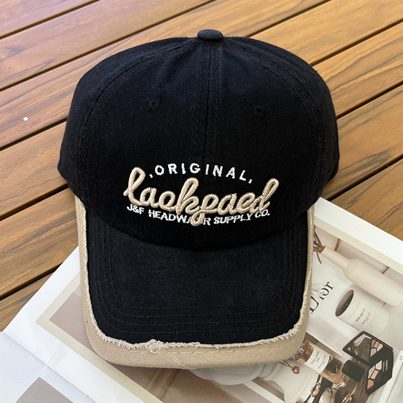 Fashion Black Letter Embroidered Baseball Cap