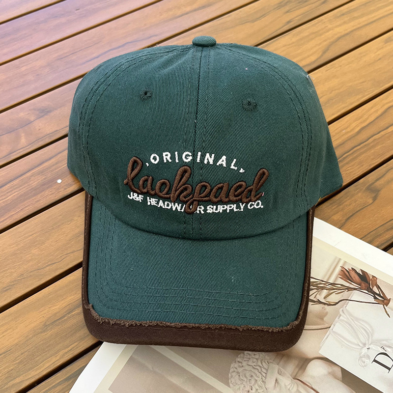 Fashion Dark Green Letter Embroidered Baseball Cap