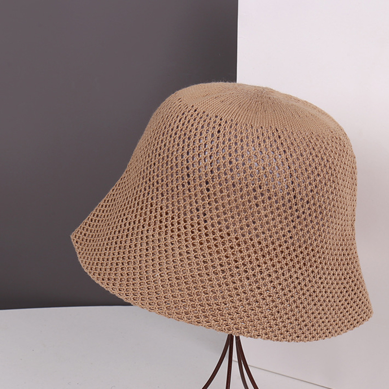 Fashion Number 6 Cotton Woven Wide Brim Bucket Hat