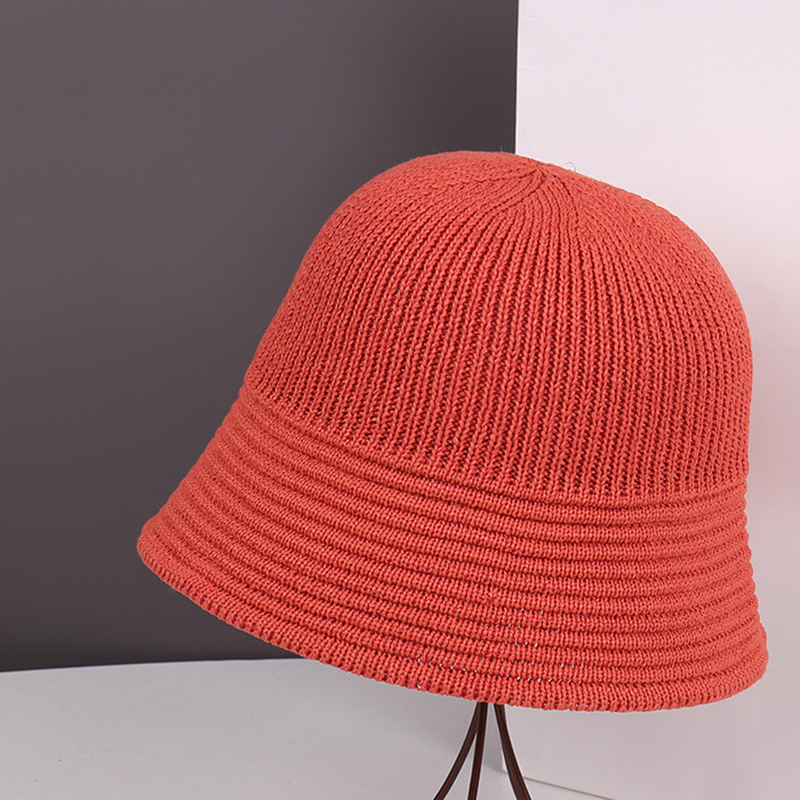 Fashion Number 8 Cotton Woven Wide Brim Bucket Hat