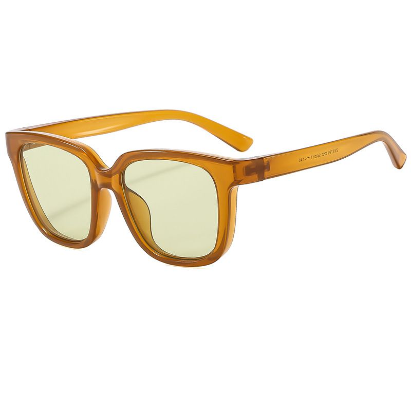 Fashion Jelly Orange Pc Large Frame Sunglasses