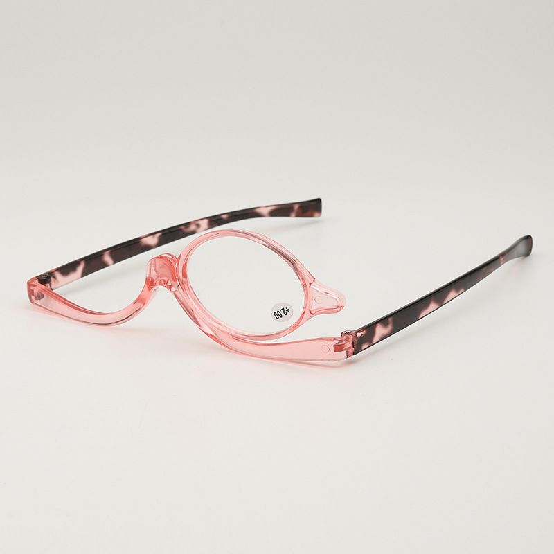 Fashion Pink Frame 1pc Rotating Single-sided Reading Glasses