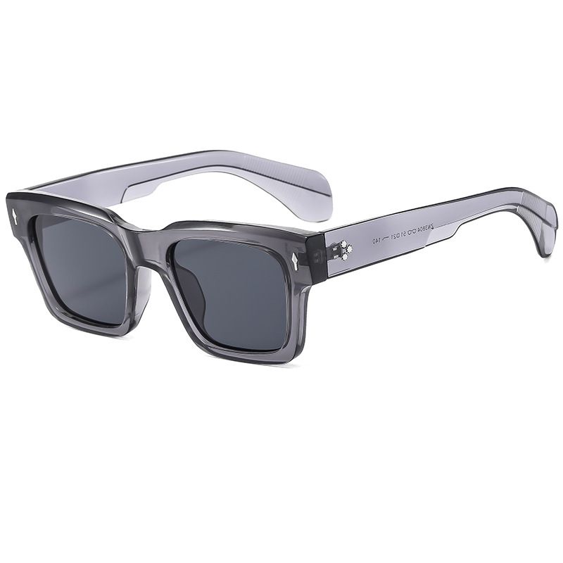 Fashion Transparent Gray Pc Square Sunglasses