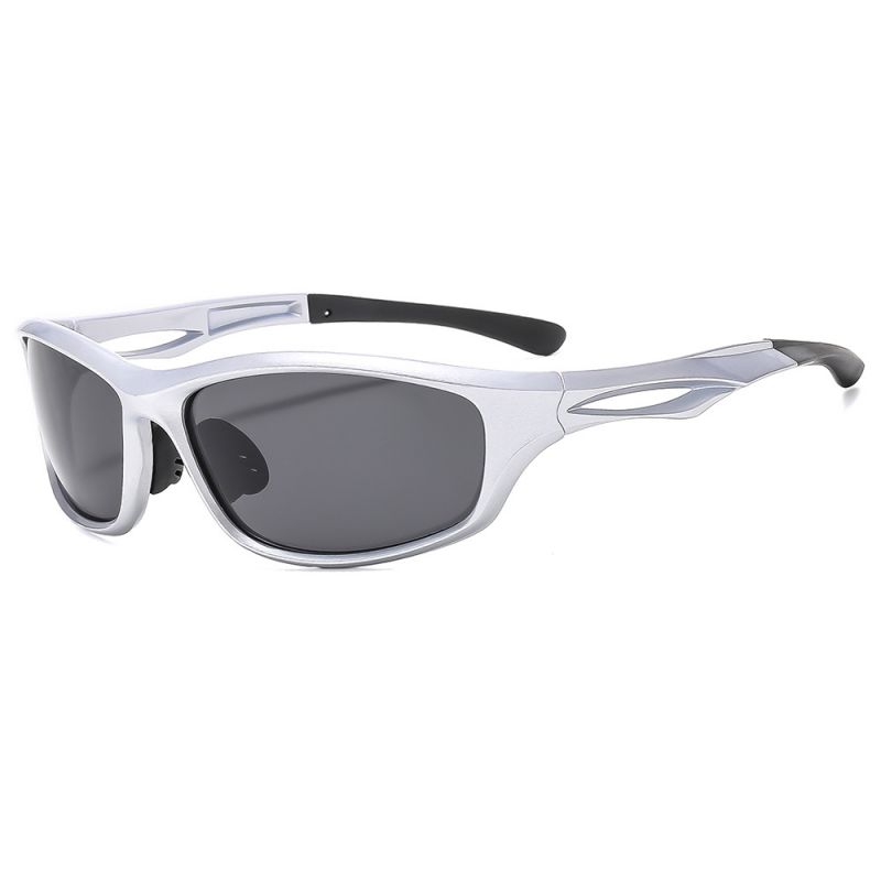 Fashion Silver Frame Gray Piece Pc Geometric Hollow Sunglasses