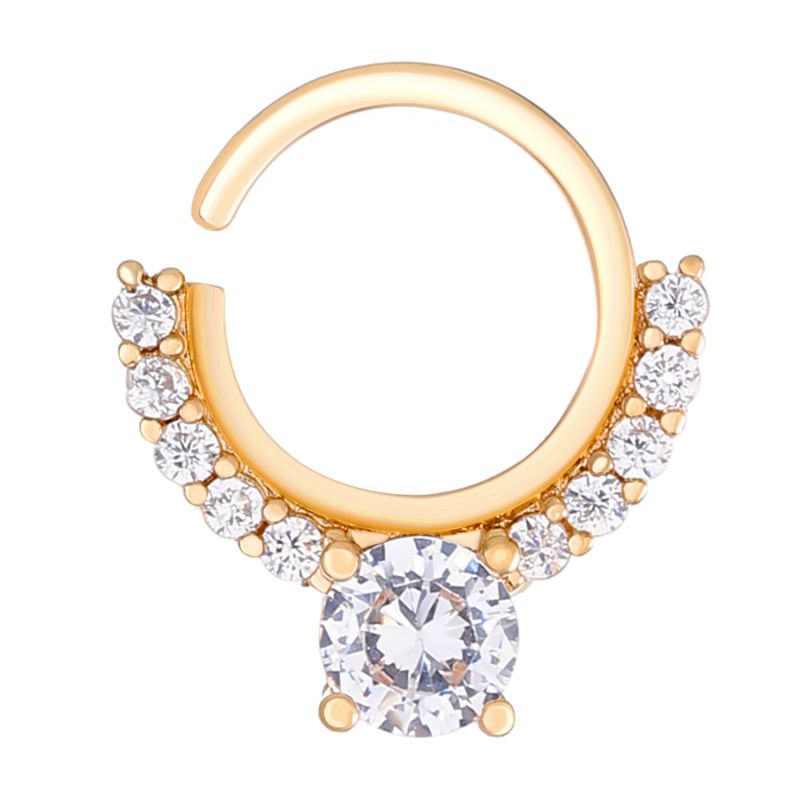 Fashion 15# Alloy Diamond Geometric Piercing Nose Ring