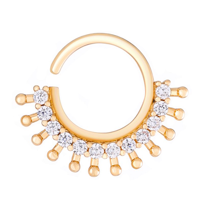 Fashion 18# Alloy Diamond Geometric Piercing Nose Ring