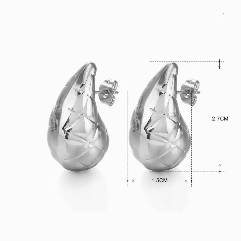 Fashion Steel Color Drop Earrings Stainless Steel Drop Earrings