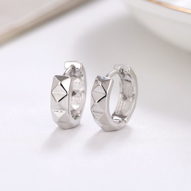 Fashion Silver Copper Geometric Irregular Round Earrings