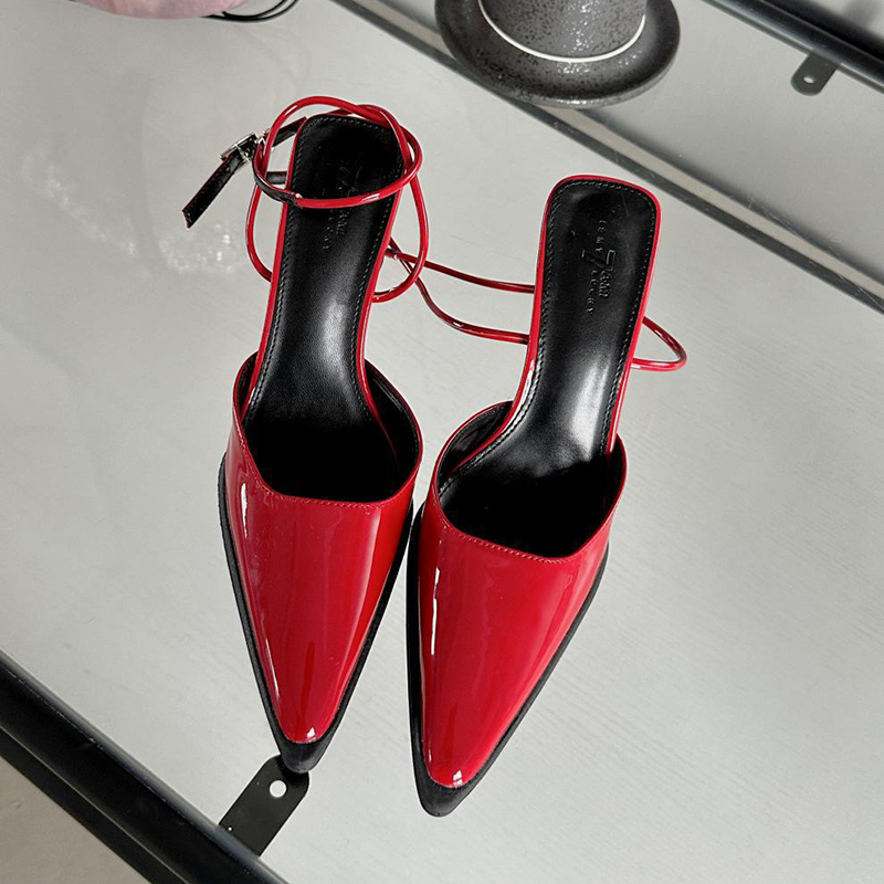 Fashion Red Pointed Toe Stiletto Sandals