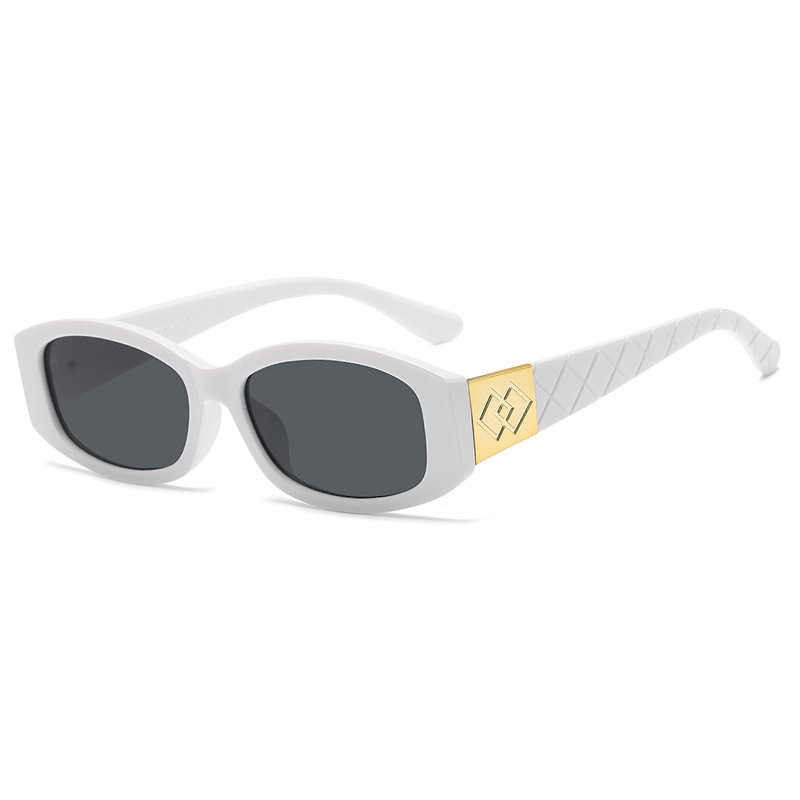 Fashion Real White Tea Tablets Small Oval Sunglasses