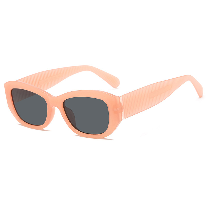 Fashion Jelly Orange Slices Pc Square Wide Leg Sunglasses