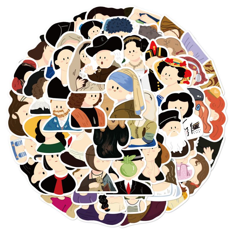 Fashion 50 Cartoon Character Head Stickers Opq250 50 Waterproof Stickers Of Famous Cartoon Characters