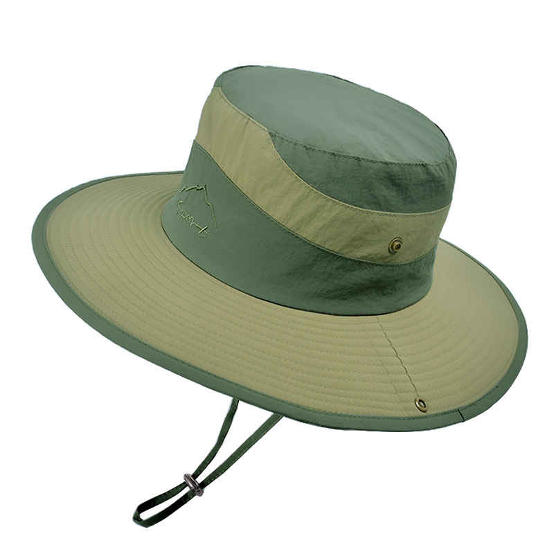 Fashion Light Green Nylon Large Brim Fisherman Hat