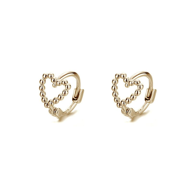 Fashion Hollow Love Earrings (gold) Copper Hollow Love Earrings