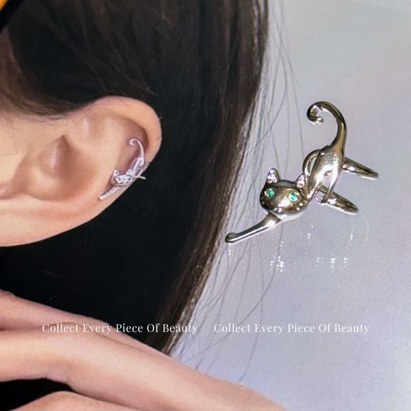 Fashion Elf Cat Ear Clip-single Copper Diamond Cat Ear Clip (single)