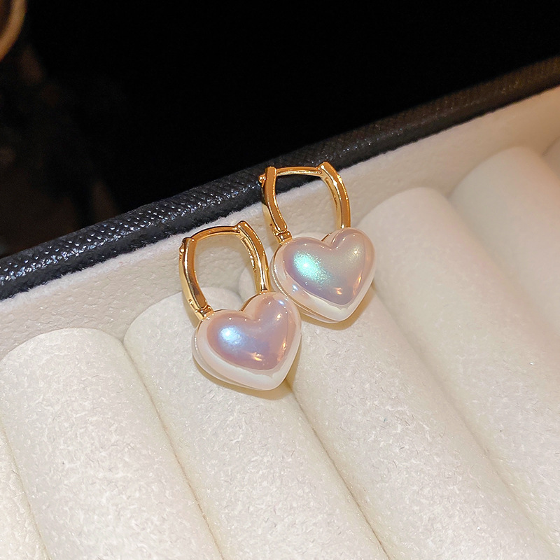 Fashion Love Pearl-earrings Metal Love Pearl Earrings