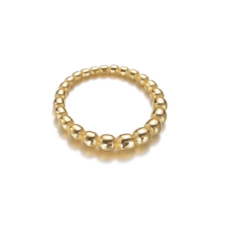 Fashion Gold Stainless Steel Dot Ring