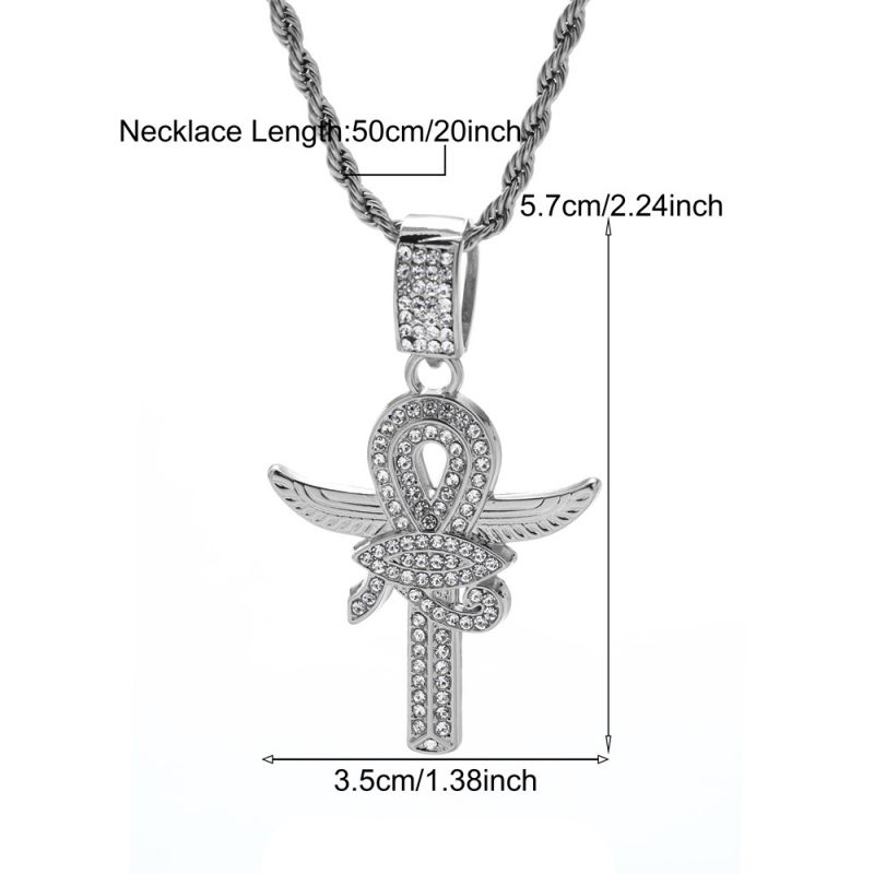 Fashion Silver (single Pendant) Copper Diamond Geometric Pendant For Men