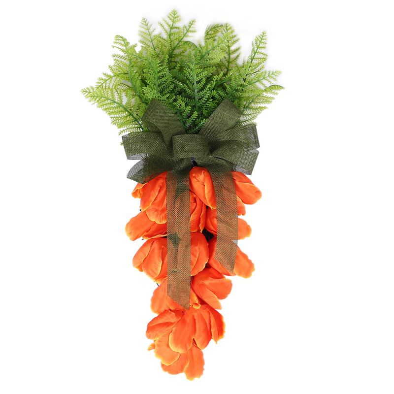 Fashion Carrot Bud Pendant Simulated Flower Bow Hanging Ornaments