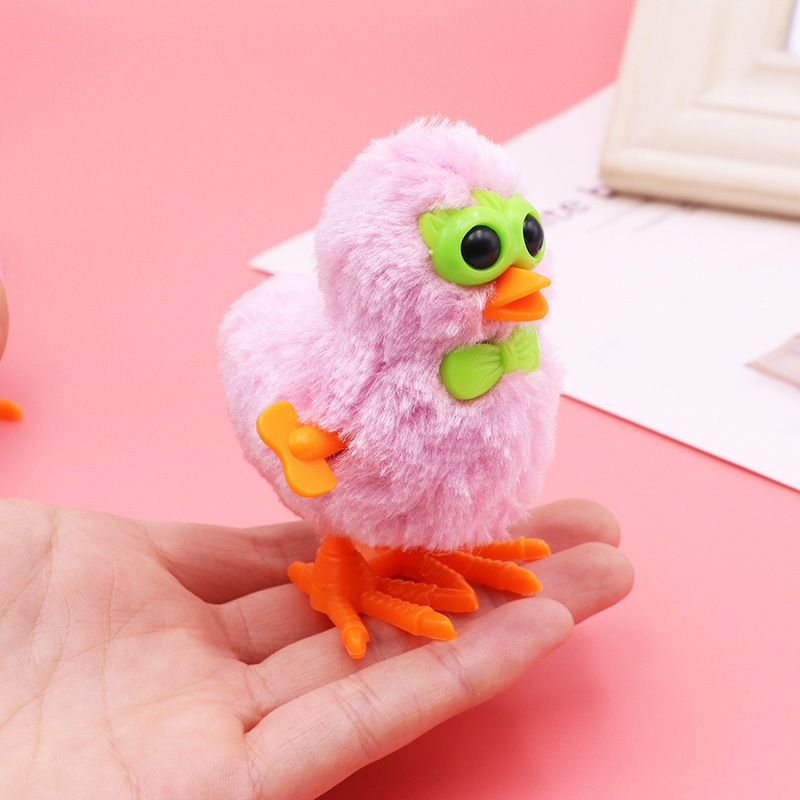 Fashion Pink Chick In Glasses Plush Simulated Chick Doll